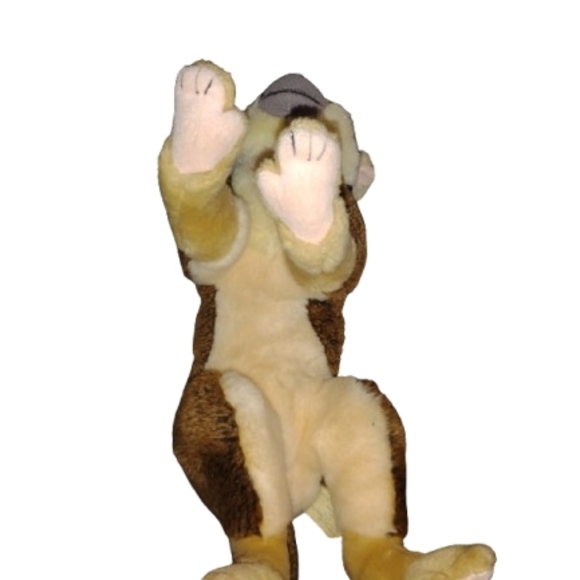 SOS Squirrel Monkey Plush Stuffed Animal 12”Save Our Space 2017 Brown Black Tan - Picture 5 of 6